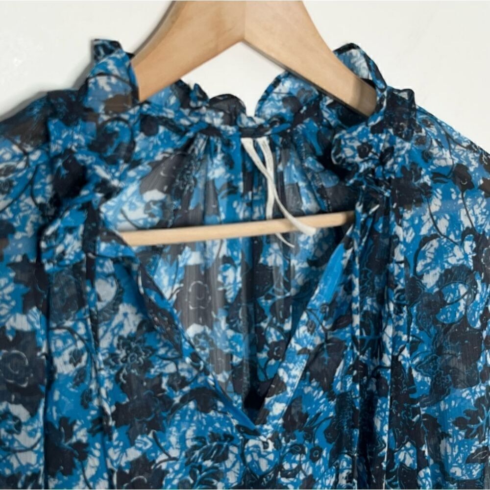 Anthropologie Floral Peasant Blouse XSMALL - Picture 5 of 10